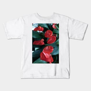 Red Flowers Kids T-Shirt